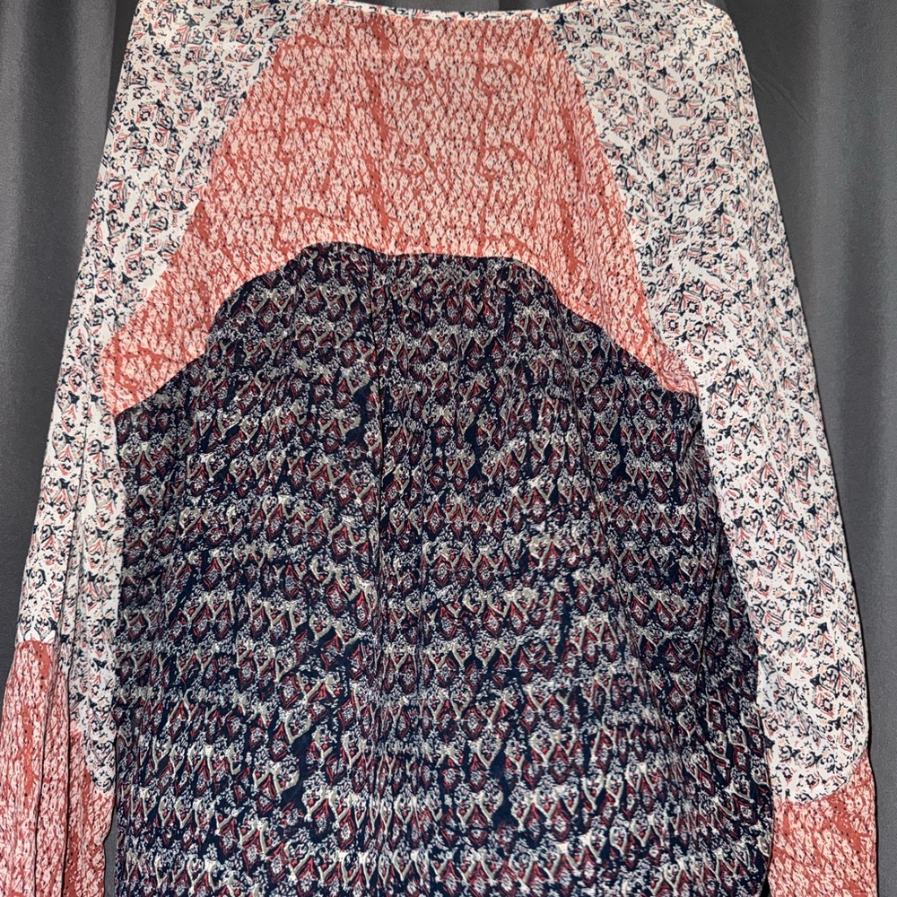 Lucky Brand Boho Multicolor Patterned Blouse - image 11